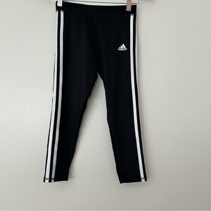 Adidas girls three stripe leggings 10/12